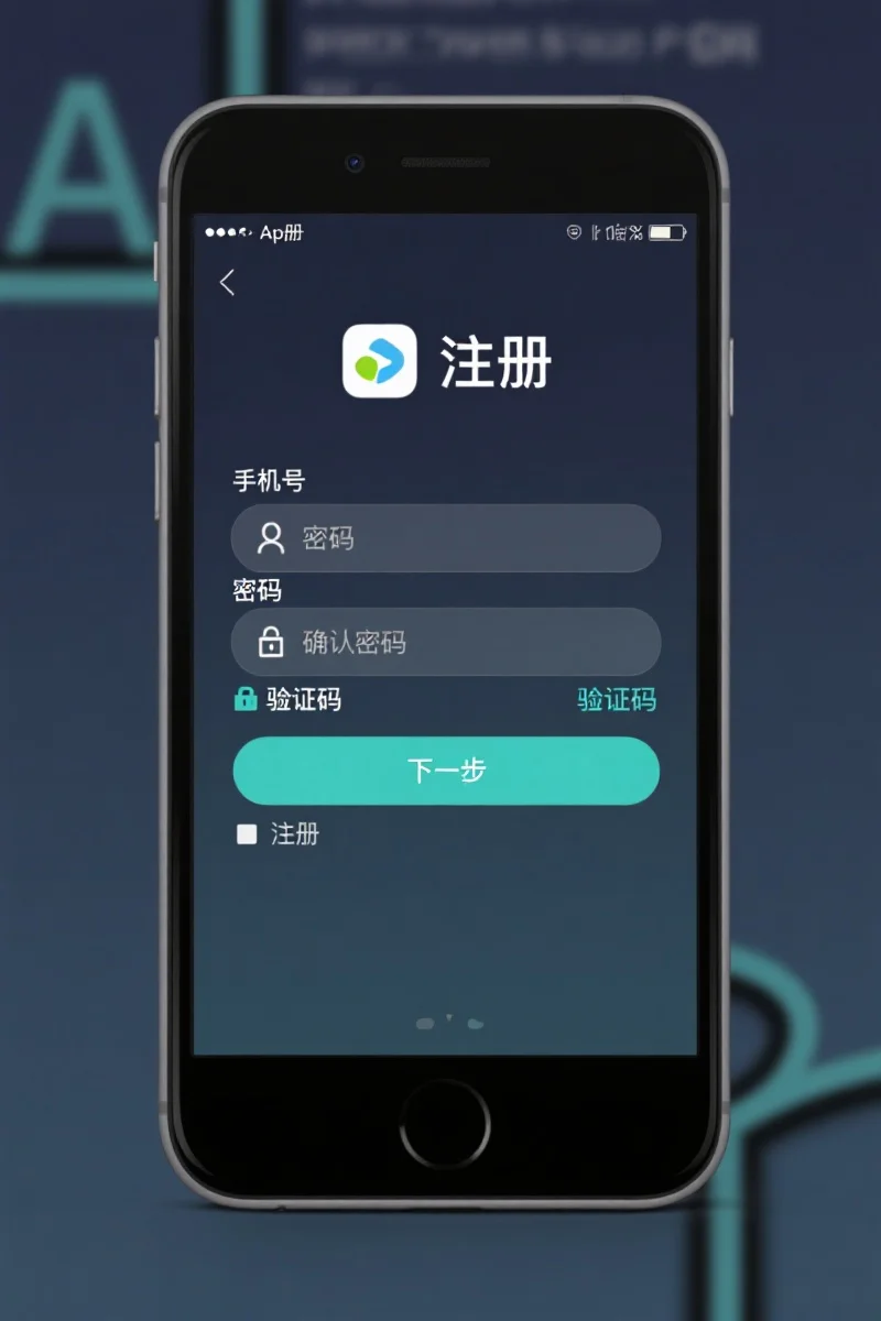 数字娱乐应用的注册界面示意图
